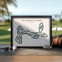 The Ledges Of St George, Utah Wall Art | Golf Course Map, Golfer Dad Gift For Him, Boyfriend Gift, Golfing Print, Lover | Etsy (US)