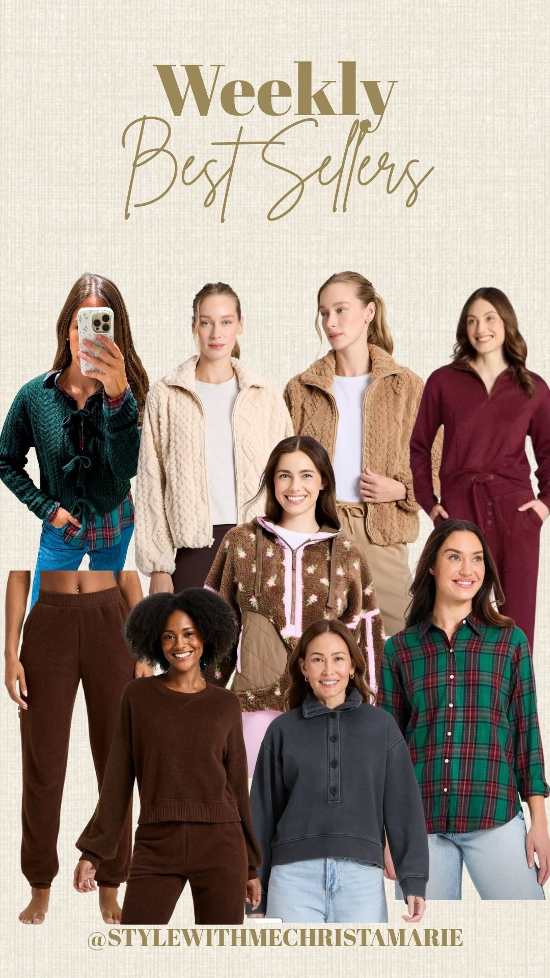 Weekly best sellers 
1. Target fleece zip up 
2. Target hooded fleece quarter zip
3. Target plaid tops
4. Target bow cardigan 
5. Target two piece jogger set 
6. Target pullover 
7. Target cozy teddy set 

#LTKStyleTip #LTKFindsUnder100 #LTKFindsUnder50