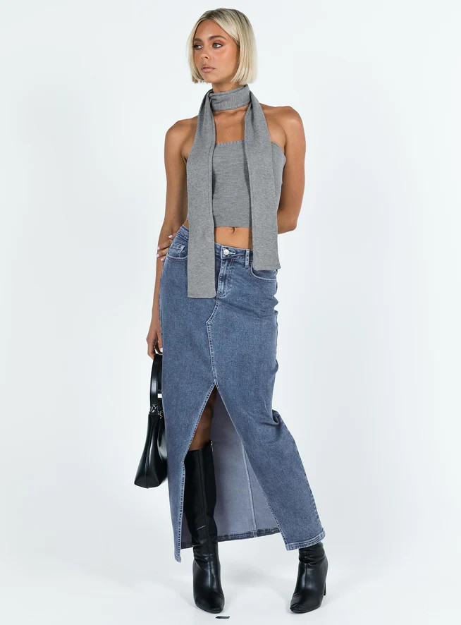 Styles Two Piece Top Grey | Princess Polly US