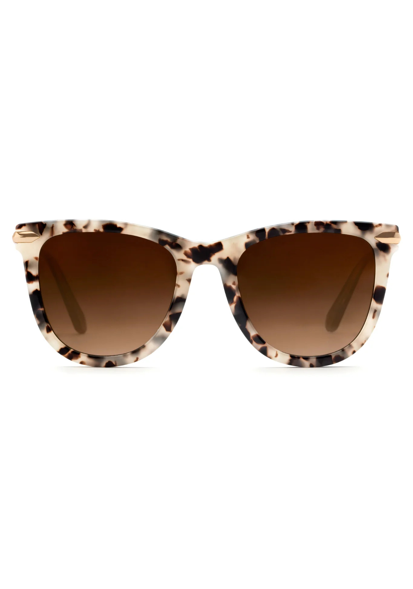 SIMONE | Oyster + Black and Crystal 24K | KREWE Eyewear