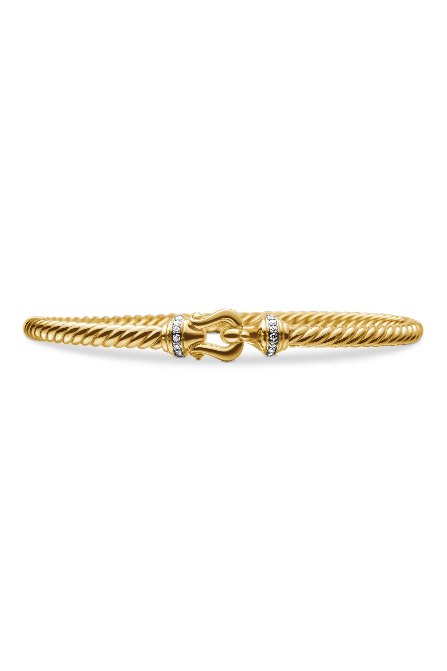 David Yurman Buckle Cablespira® Bracelet, 18K Yellow Gold with Diamonds, 3.5mm (Women) | Nordstr... | Nordstrom