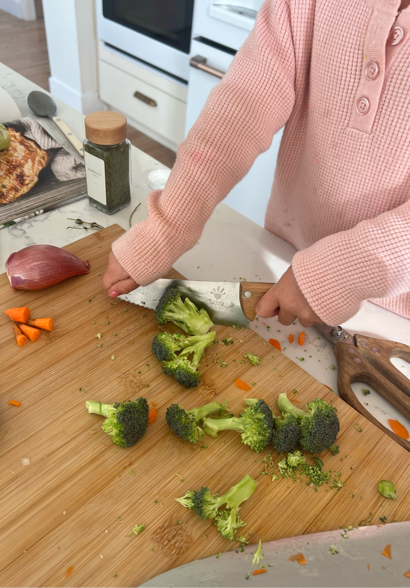 my three year old loves helping me cook, especially with these kids knoives! she's been using them for the past year & they're still the best  

#LTKKids #LTKHome #LTKFindsUnder50