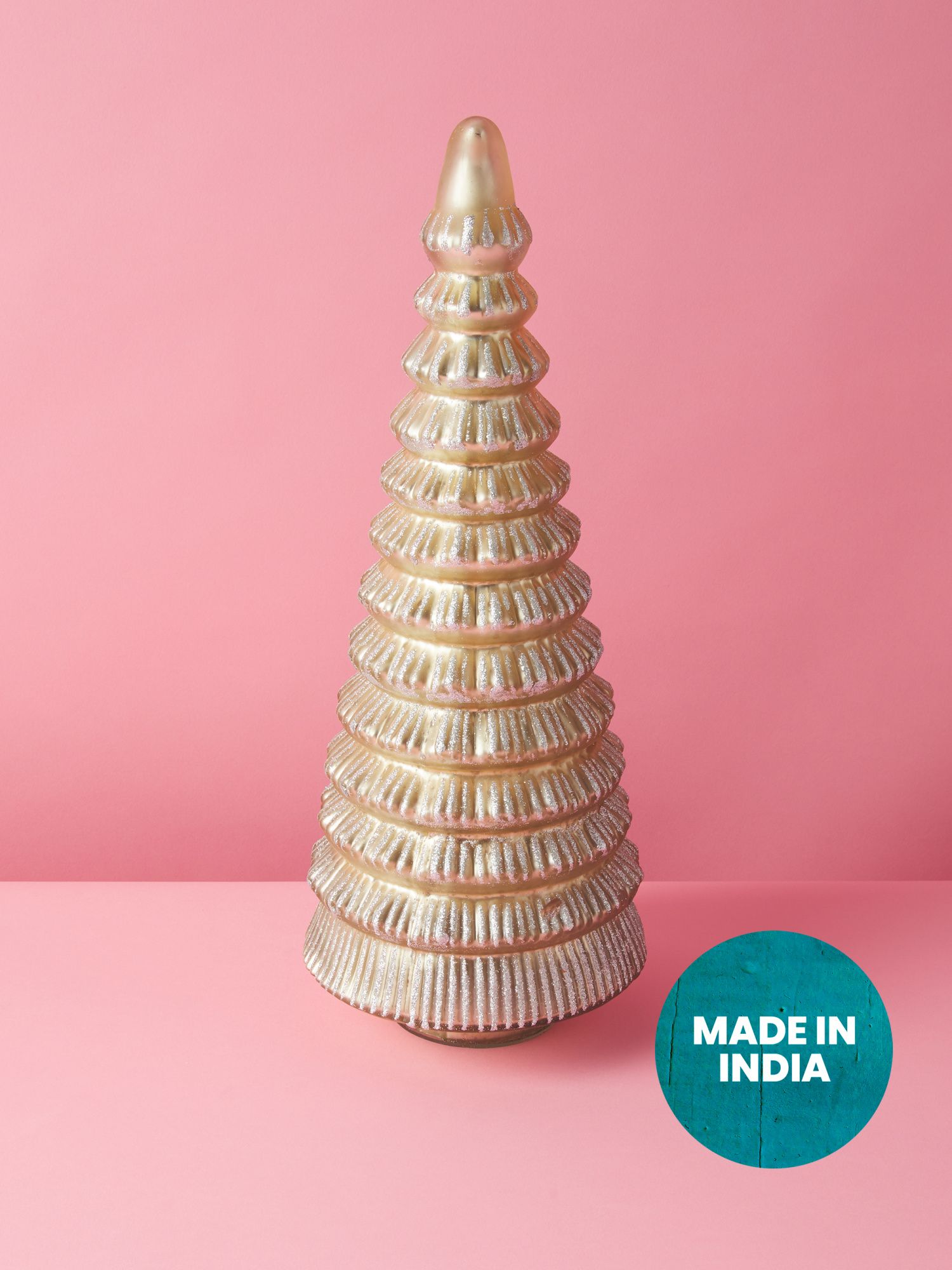 19in Glass Glitter Tree | Holiday & Seasonal | HomeGoods | HomeGoods