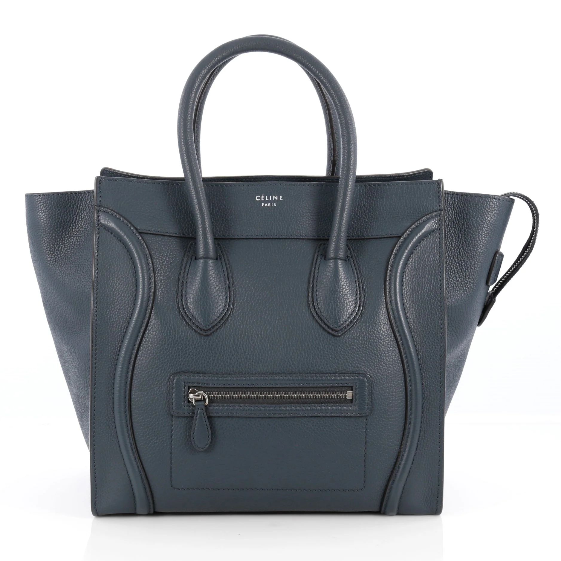 Celine Luggage Handbag Grainy Leather Mini | Rebag