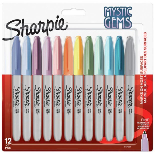 Sharpie Fine Point Permanent Markers Pack of 12- Multicolour299/0723 | argos.co.uk