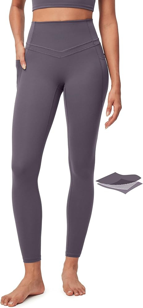 IUGA Compression Leggings with Pockets for Women Tummy Control Leggings No Front Seam Workout Hig... | Amazon (US)