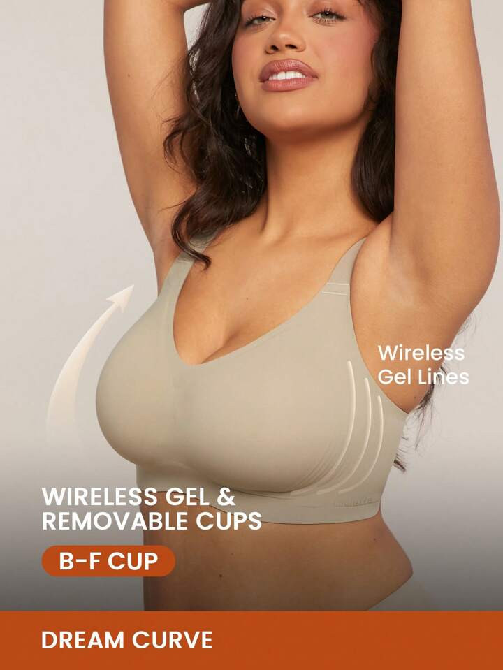 LUVLETTE Dream Curve 2ndSkin Wireless Full Coverage Seamless Side Support Lounge Bra | SHEIN