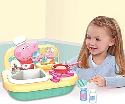 Peppa Pig Cooking Fun Tabletop Kitchen Role Play, Ages 3 Up, by Just Play | Amazon (US)