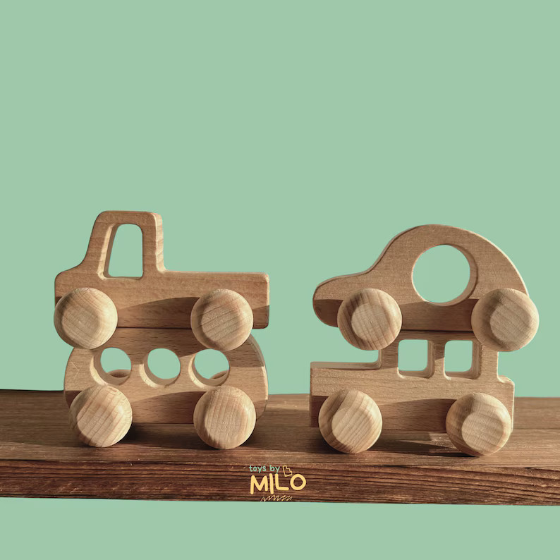 Wood Mini Car Toys Set of 4 - Etsy | Etsy (US)