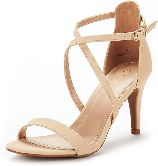 DREAM PAIRS Women's Dolce Fashion Stilettos Open Toe Pump Heel Sandals | Amazon (US)
