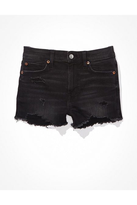 AE Ne(x)t Level High-Waisted Denim Short Short | American Eagle Outfitters (US & CA)