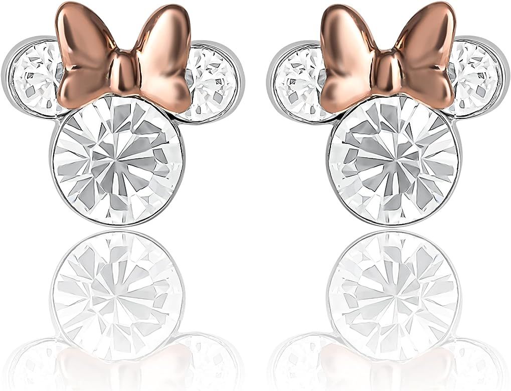 Disney Womens Minnie Mouse Birthstone Stud Earrings - Minnie Mouse Earrings - Birthstone Jewelry - D | Amazon (US)