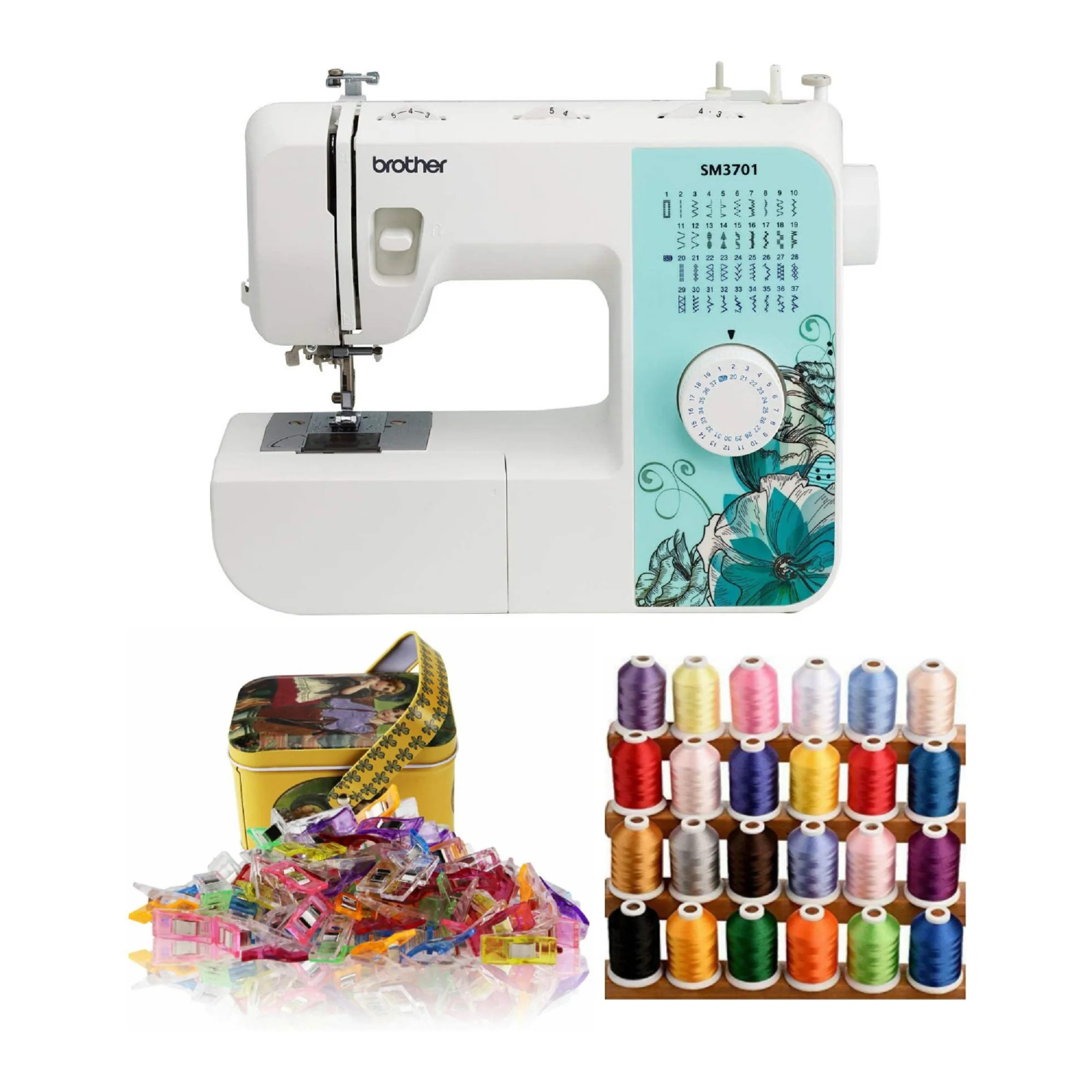 Brother 37-Stitch Sewing Machine with Sewing Clips Bundle | Bed Bath & Beyond