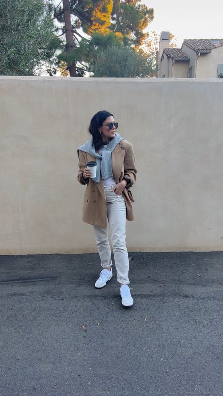 Jenni Kayne everyday sweater (size small, code ALYSSA15 for 15% off), oversized blazer, off-white jeans, New Balance 550’s 

#LTKSeasonal