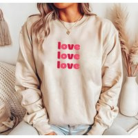 Valentine's Day Sweater Love, Hoodie, Love Sweater, Partner Sweatshirt, Outfit, Gift Idea | Etsy (US)