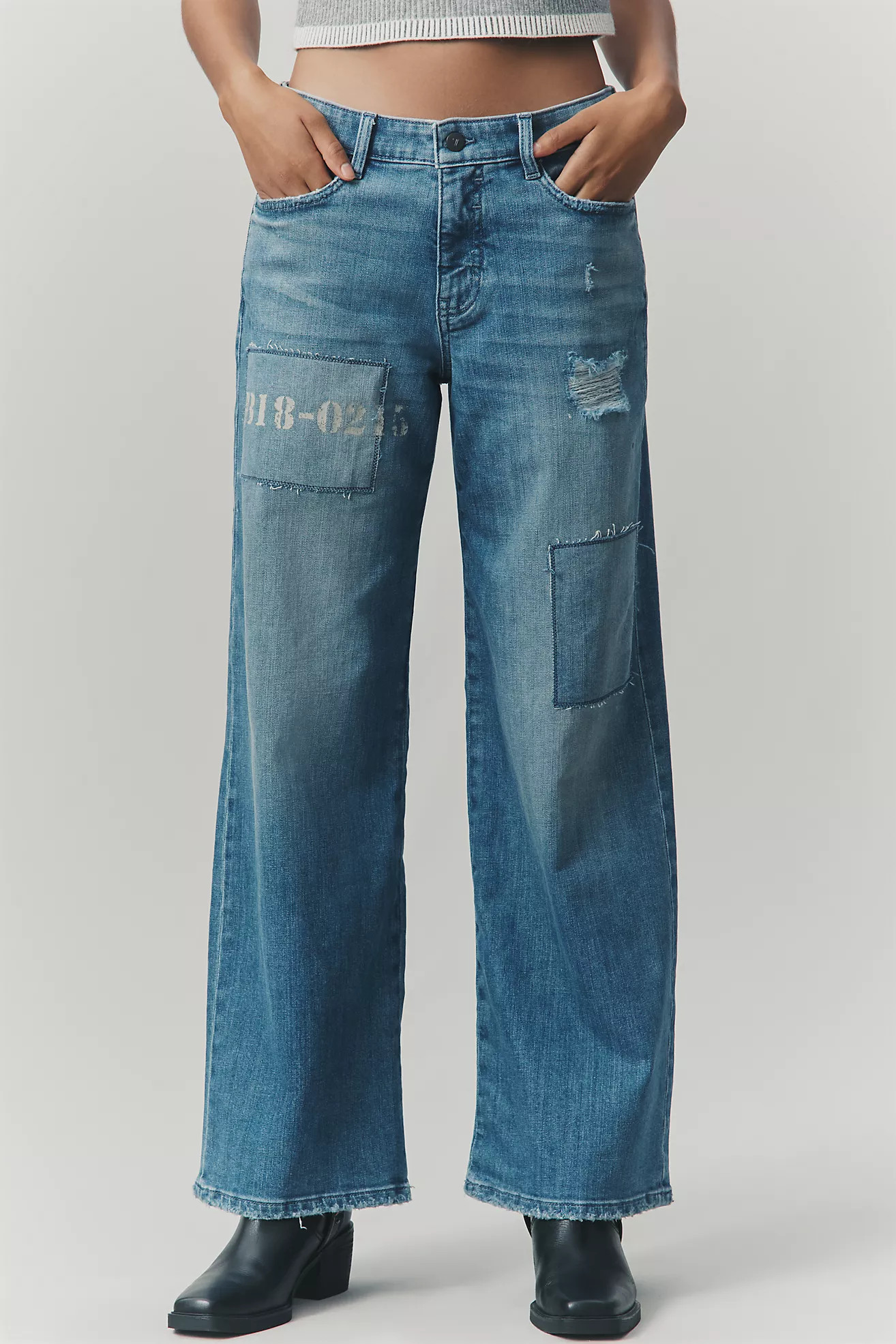 Pilcro Low-Rise Wide-Leg Jeans | Anthropologie (US)