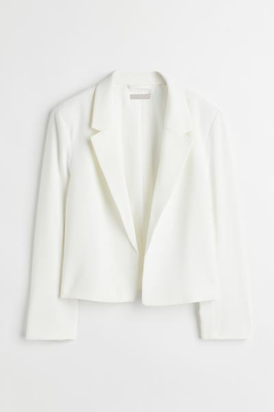 Short jacket in woven fabric with notch lapels and 3/4-length sleeves with a slit at the cuffs. N... | H&M (US + CA)
