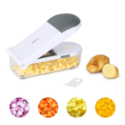 Commercial Chef Food Chopper & Vegetable Cutter with Single Stainless Steel Blade, Transparent Non-Slip Container | Target