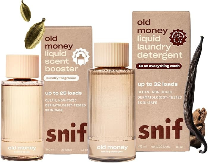 Snif Old Money Laundry Detergent & Scent Booster Starter Pack – Luxury Amber & Sandalwood Scent... | Amazon (US)