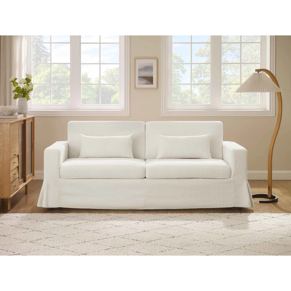 MINIMORE Modern Style 83.9"W Brenda 3Seater Sofa With Slipcover | Wayfair North America