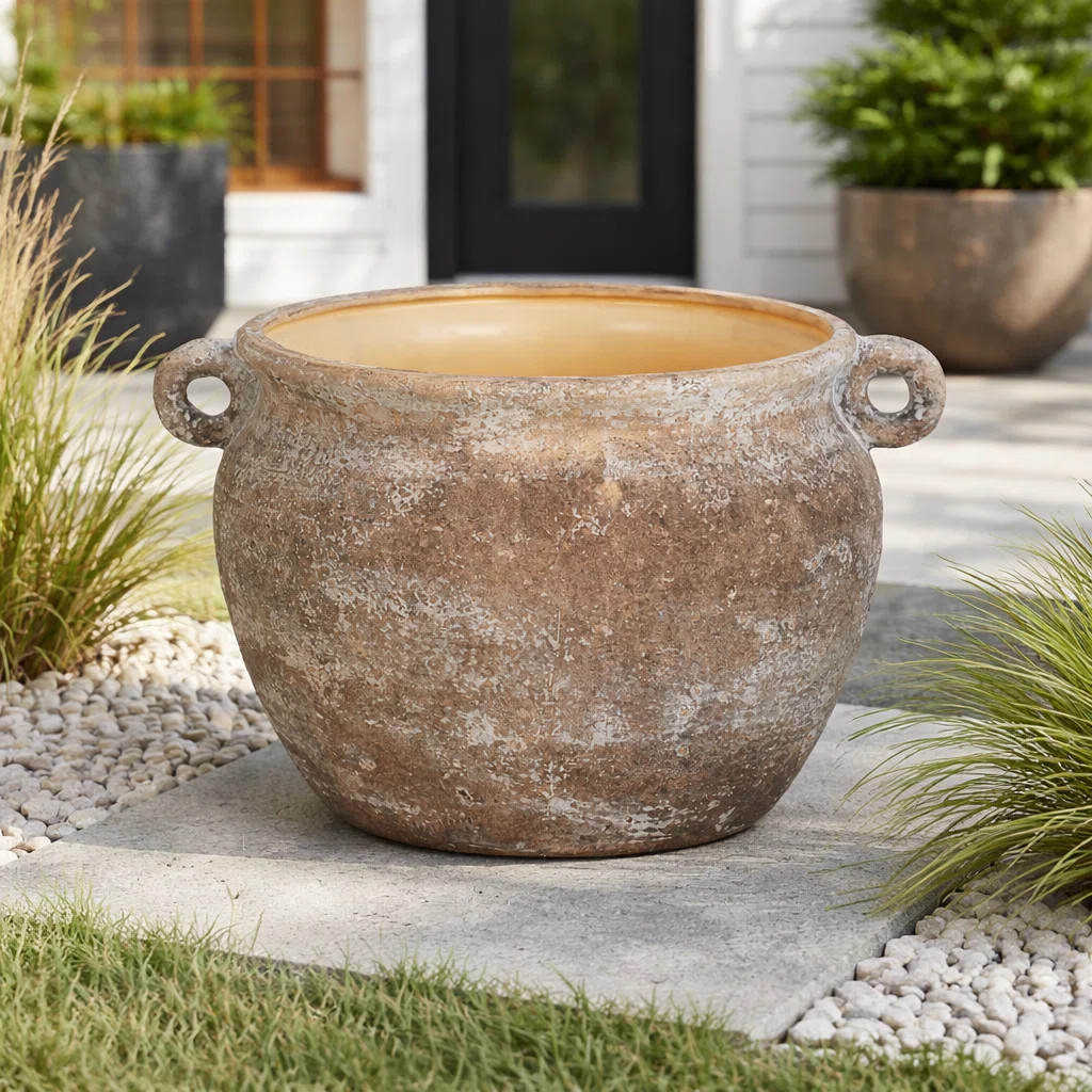 Hooge Textured Stoneware Jug Planter | Wayfair North America