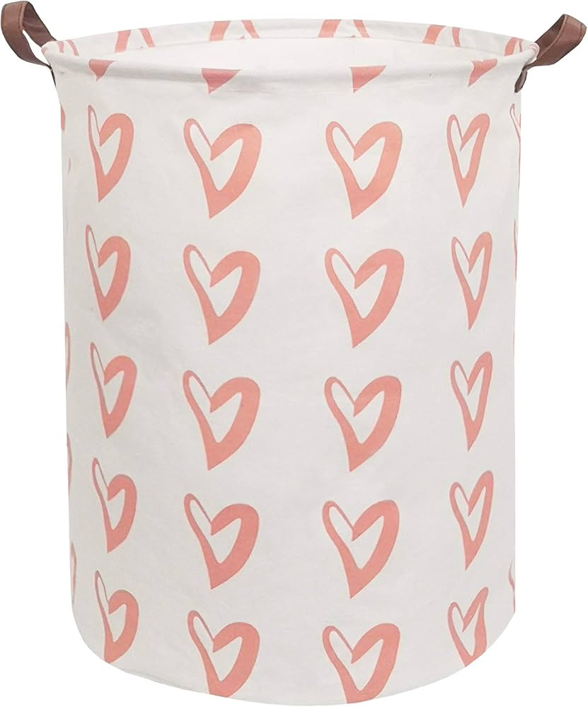 CLOCOR Large Storage Basket,Canvas Fabric Waterproof Storage Bin Collapsible Laundry Hamper for H... | Amazon (US)