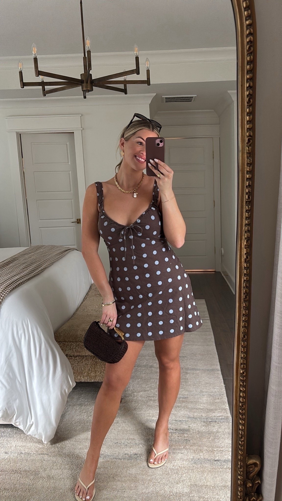 Obsessed with this dress & color combo + love this for transitioning into Fall!!🤎🩵

Wearing a medium regular and I’m 5’8”!



Fall outfits women, Summer outfits, summer dresses, vacation outfits beach, polka dots, seasonal, sidneymarieduke

#LTKSeasonal #LTKootd