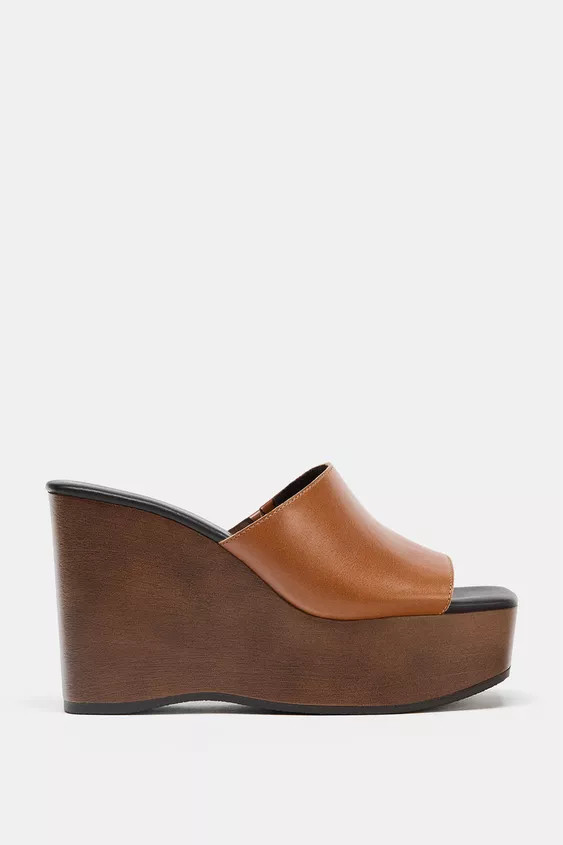 LEATHER WEDGE | Zara US