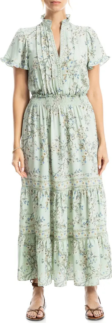 MAX STUDIO Smocked Flutter Sleeve Maxi Dress | Nordstromrack | Nordstrom Rack
