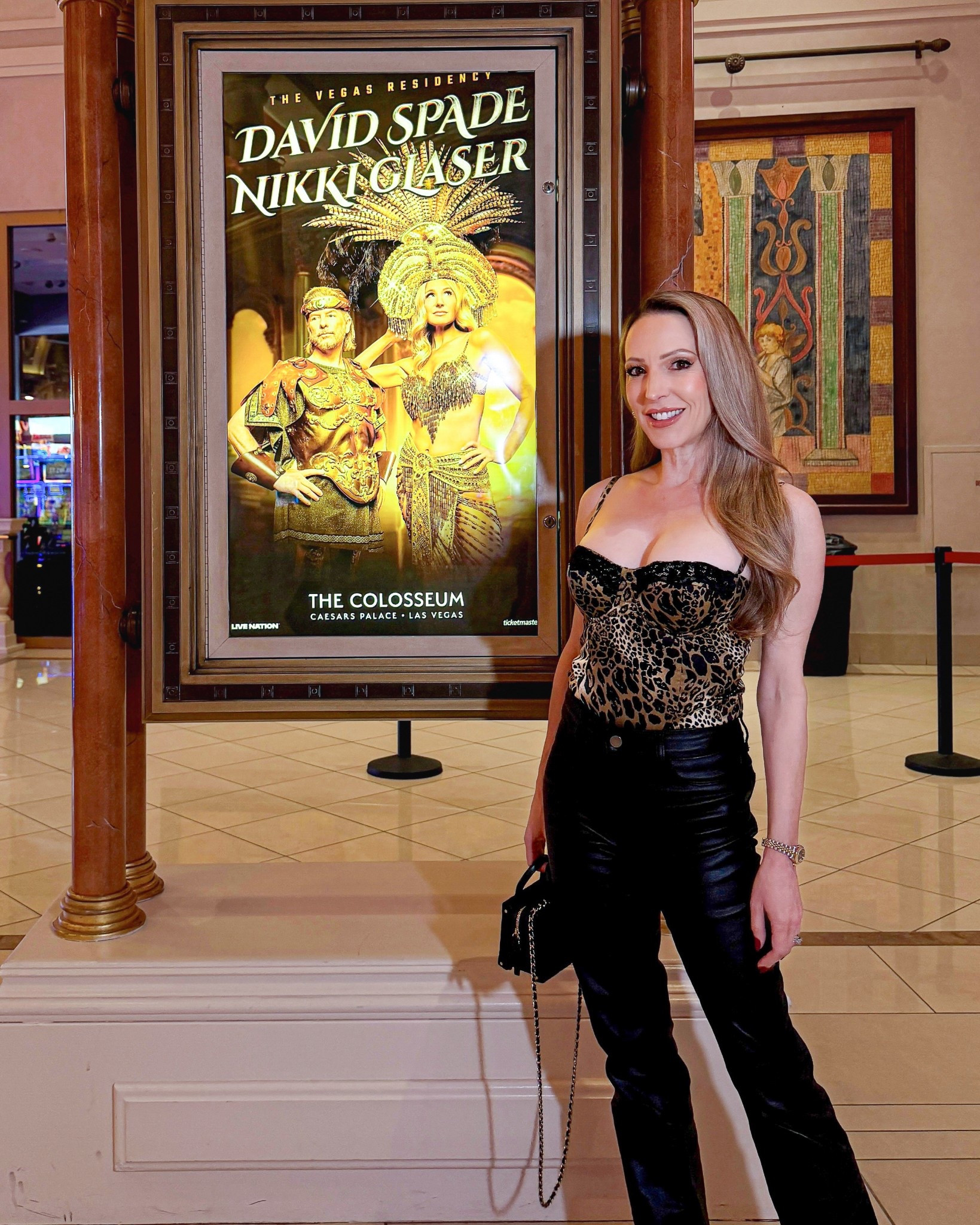 Another date night outfit for a comedy show in Las Vegas / Vegas outfit : black leather pants (that are actually flare black jeans from Noli Shop), leopard print bodysuit and small black Chanel shoulder bag. 

#LTKootd #LTKPetite #LTKTravel