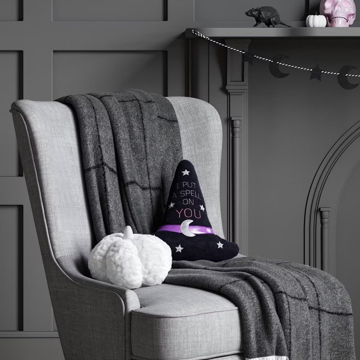 13"x12" Witch Hat Novelty Shaped Throw Pillow Black - Hyde and EEK! Boutique™ | Target