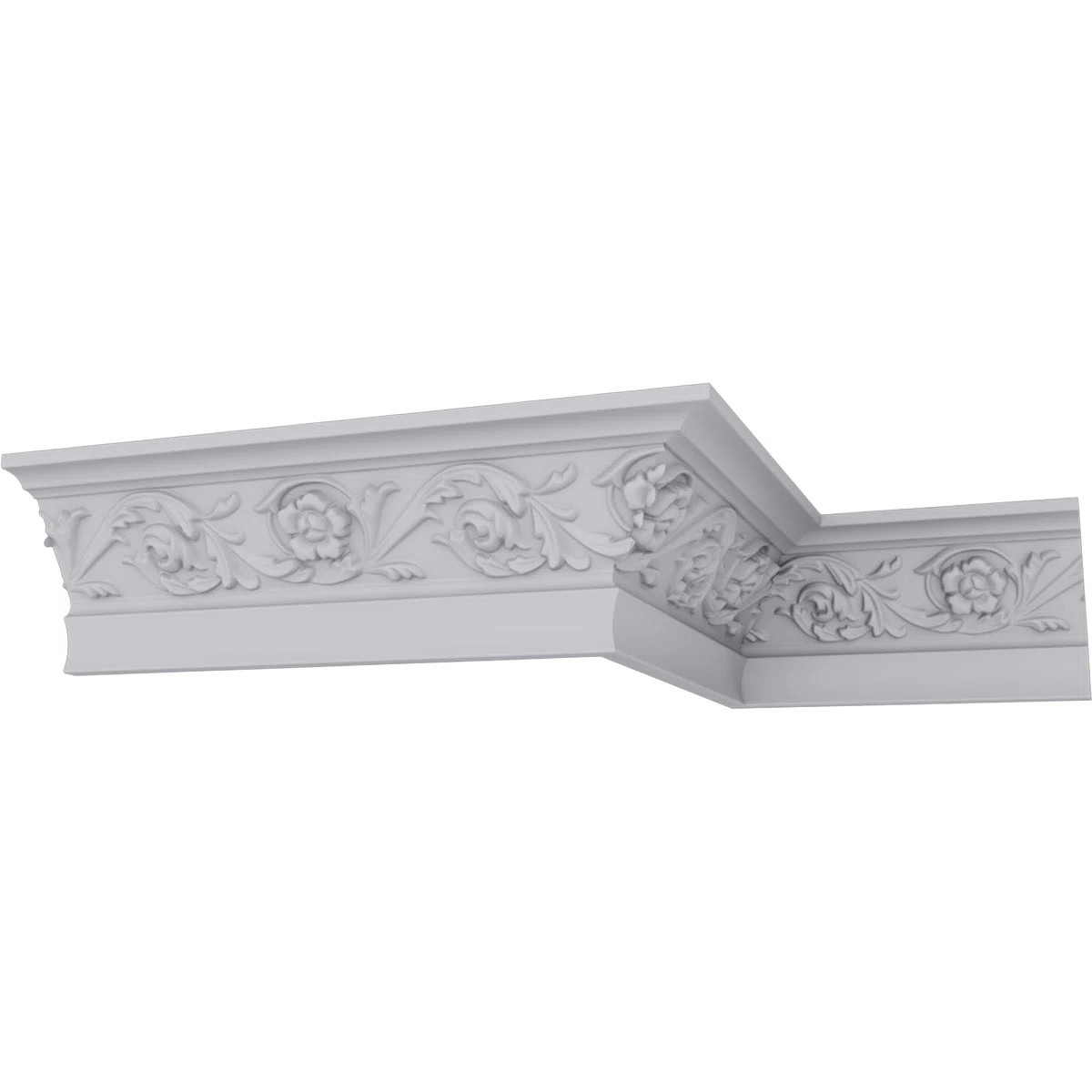 3 1/8"H x 2 1/8"P x 3 3/4"F x 94 1/2"L Floral Crown Moulding | Wayfair North America