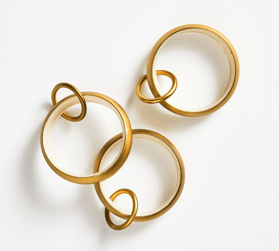 Quiet-Glide Double Curtain Round Rings | Pottery Barn (US)