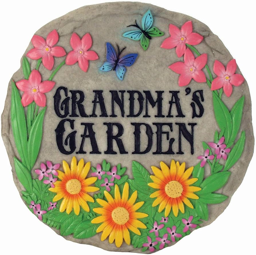 Spoontiques - Garden Décor - Grandma’s Garden Stepping Stone - Decorative Stone for Garden | Amazon (US)