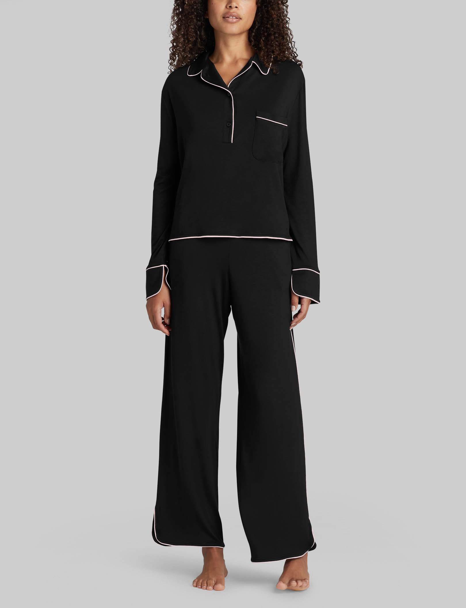 Women's Downtime Long Sleeve Pajama Top & Pant Set | Tommy John