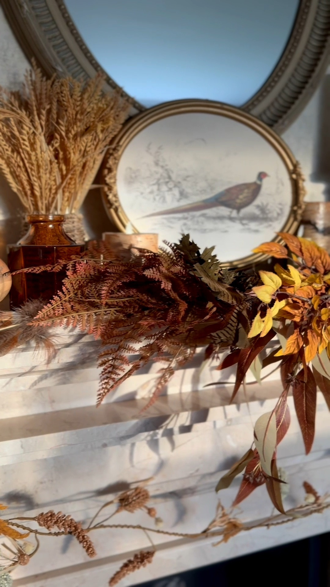 Fall home decor, living room mantel, traditional home decor, pumpkin decorations, pheasant wall decor

#LTKHome #LTKSeasonal #LTKSaleAlert