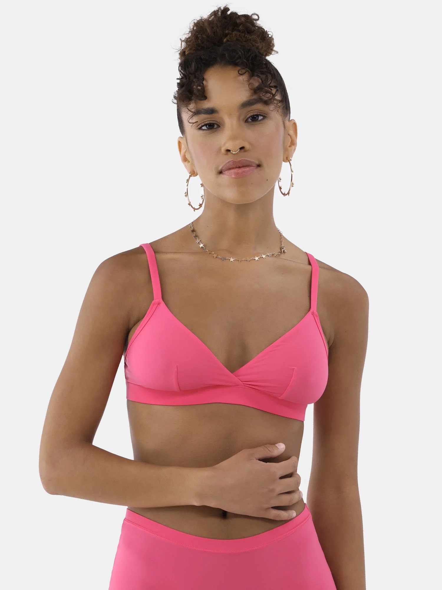 No Boundaries Fit Stretch Triangle Bralette, Sizes XS-3XL - Walmart.com | Walmart (US)