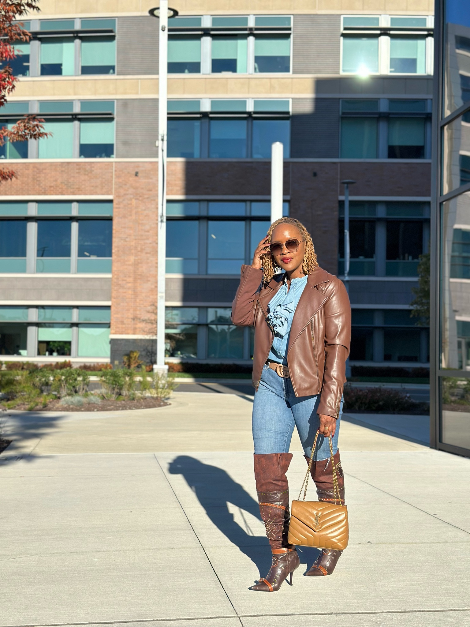 Faux leather biker jacket and denim 

#LTKOver40 #LTKFindsUnder50 #LTKMidsize