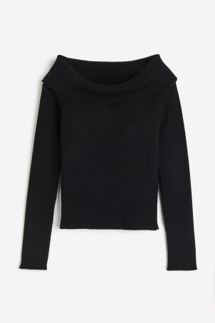 Rib-knit Boat-neck Top | H&M (US + CA)