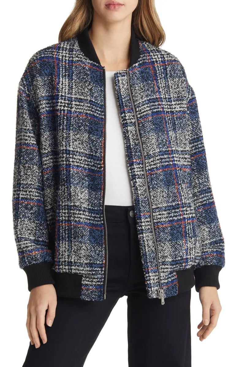 Plaid Tweed Bomber Jacket | Nordstrom