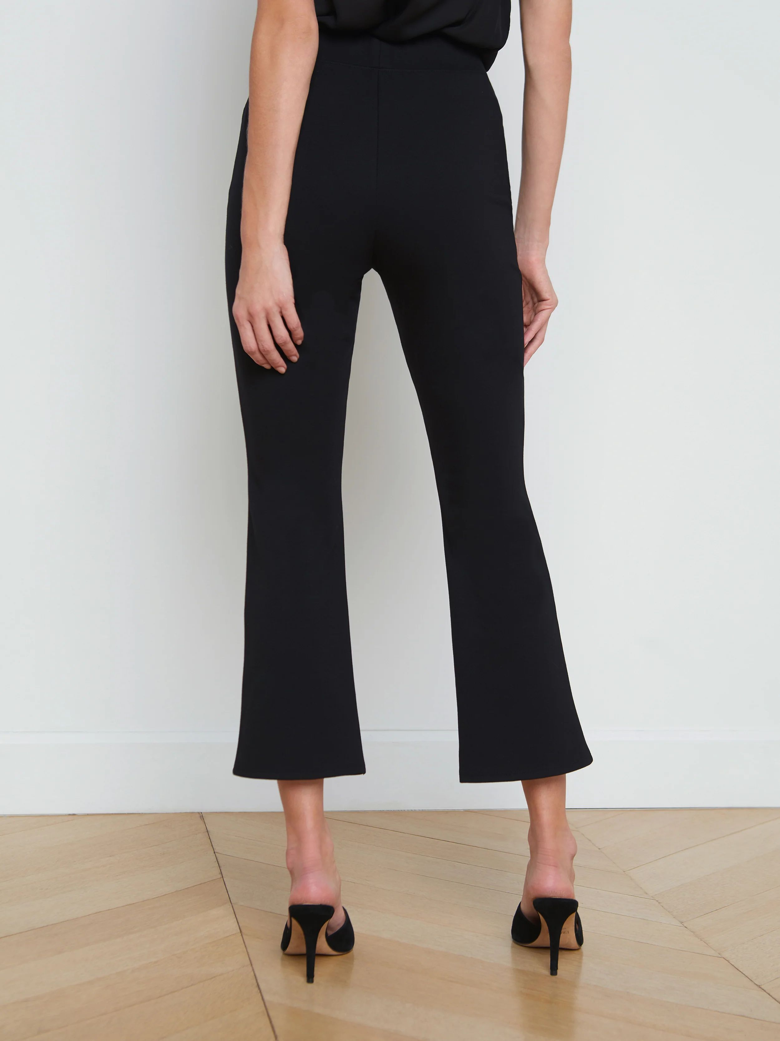L'AGENCE - Kayden Pull-On Kick Flare Pant in Black | L'Agence