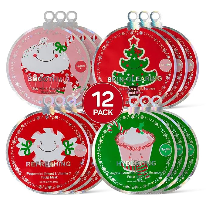 SpaLife Beauty Stocking Stuffers Christmas Face Mask Bundle | Korean Facial Masks | Hydrating, Sm... | Amazon (US)