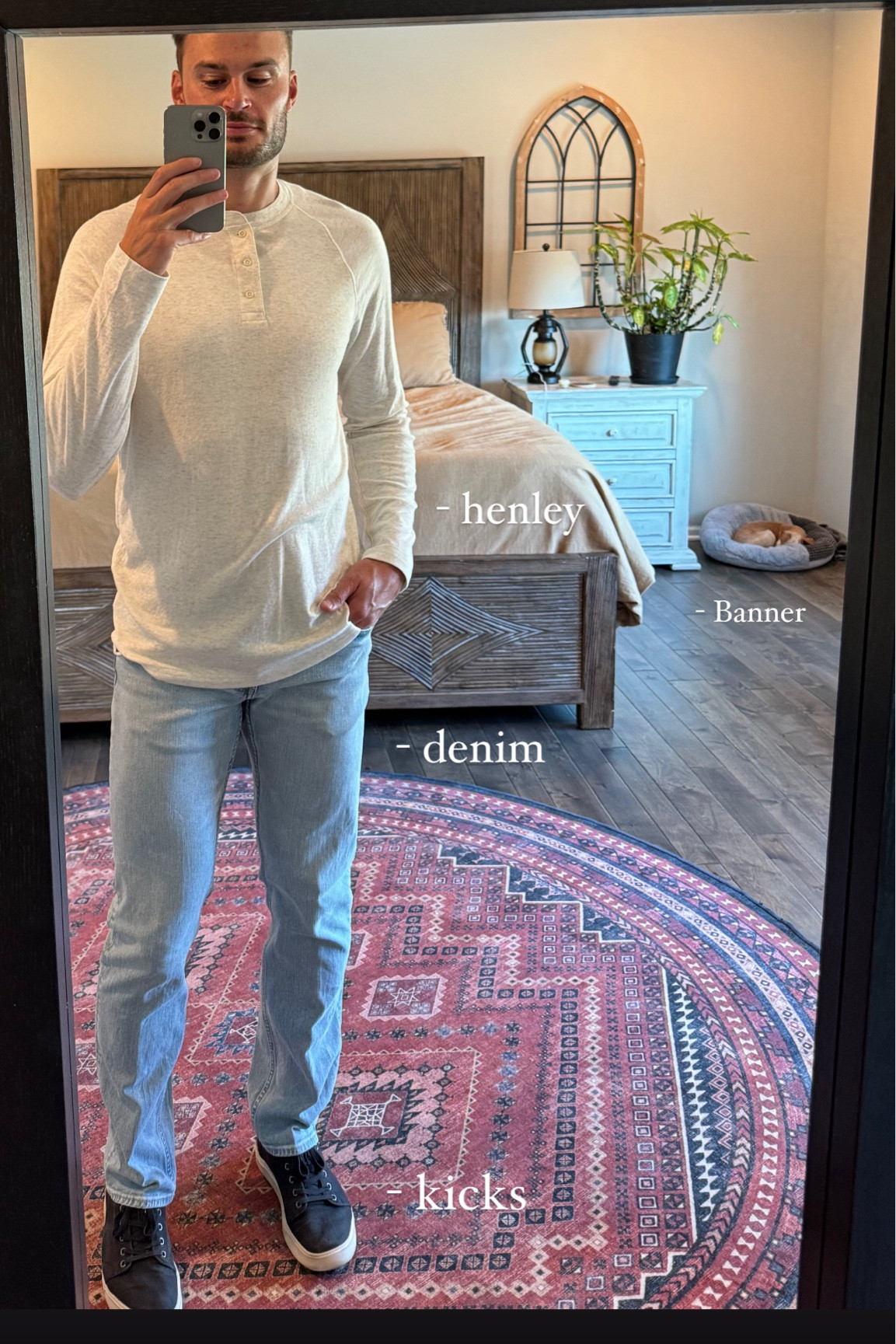  Casual outfit for a casual day. 
Large Tall henley from Faherty. 32x34 straight leg denim from Faherty. Tennis shoes from Tom’s size 12. Go with the Talls in Faherty sizes if you’re like 6’2’’ +. I’m 6’4’ 200 pounds and I do their large talls (fits on the bigger / looser side)  

#LTKmens #LTKSeasonal #LTKstyletip