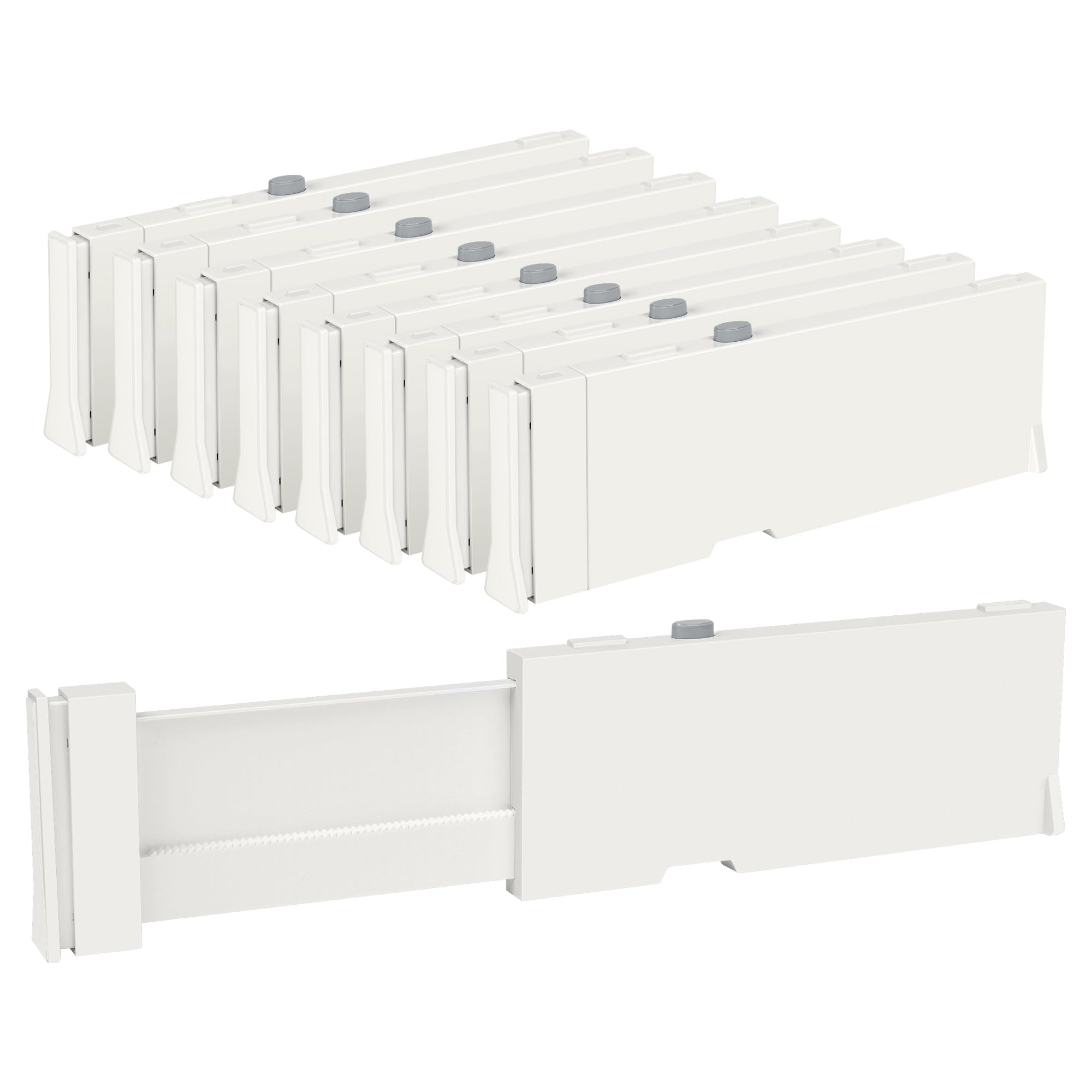 Vtopmart Drawer Dividers for Clothes 8 Pack, Adjustable 4" High Expandable from 11.6"-17" Dresser... | Amazon (US)