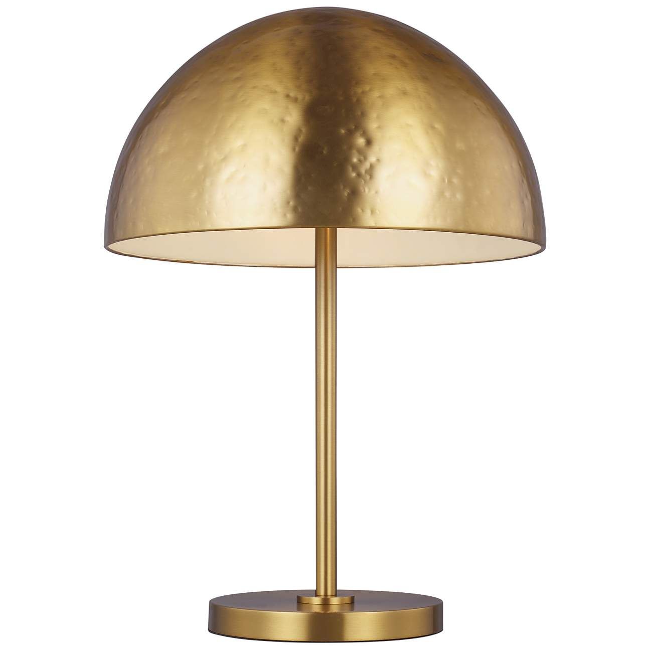 Whare Burnished Brass Mushroom Dome LED Table Lamp | Lamps Plus
