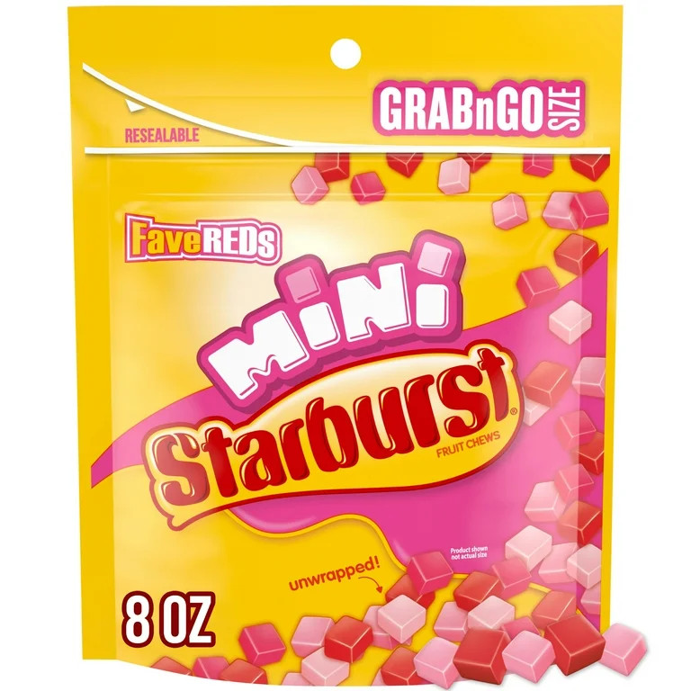 Starburst Favereds Minis Fruit Chewy Candy Grab N Go, 8 oz Bag | Walmart (US)