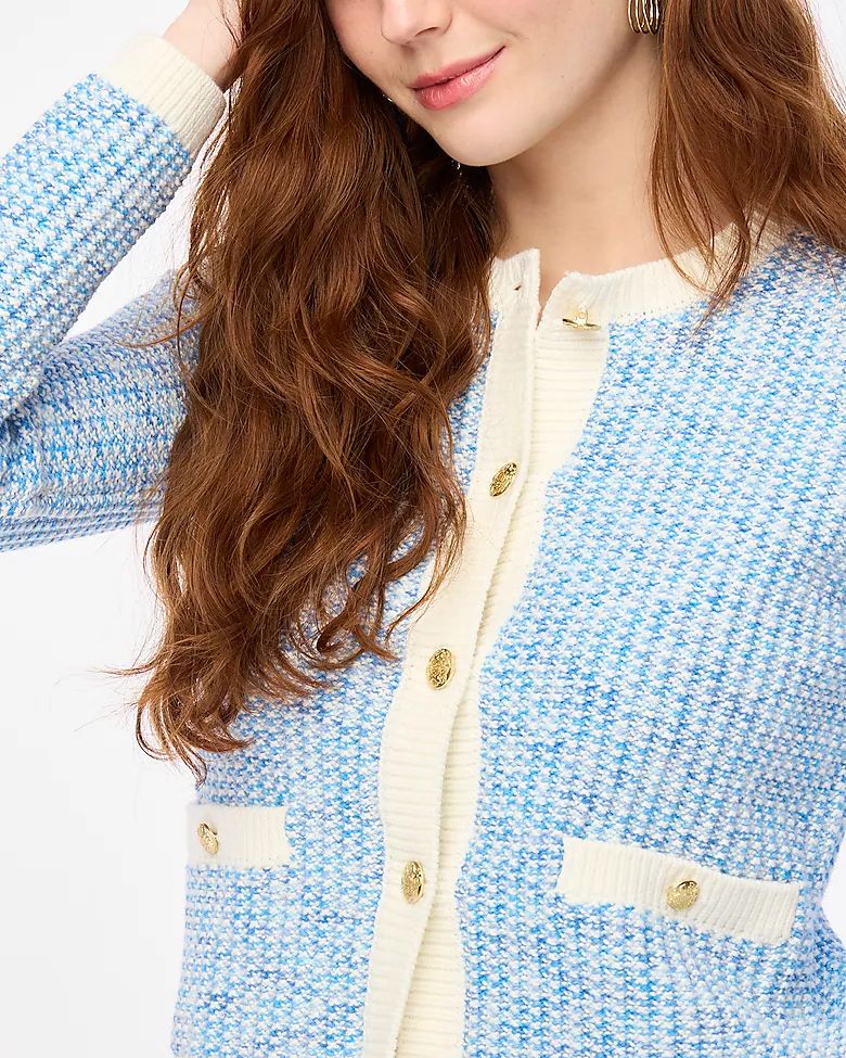 Popcorn-stitch lady jacket cardigan sweater | J.Crew Factory