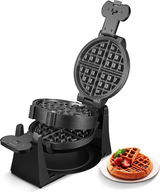Waffle Maker, Belgian Waffle Maker Iron 180° Flip Double Waffle, 8 Slices, Rotating & Nonstick P... | Amazon (US)