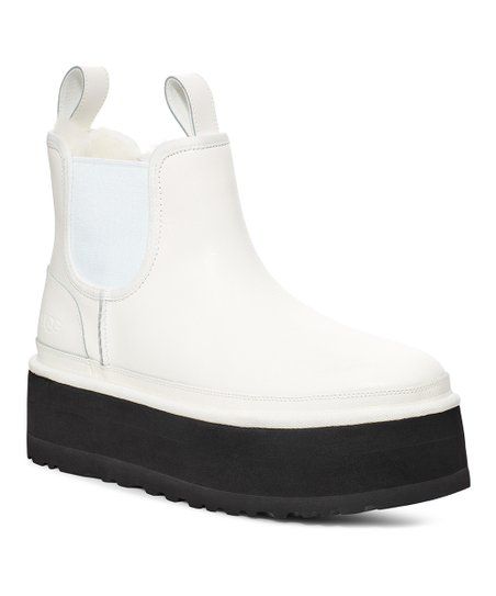 UGG® White Platform Neumel Suede Chelsea Boot - Women | Zulily