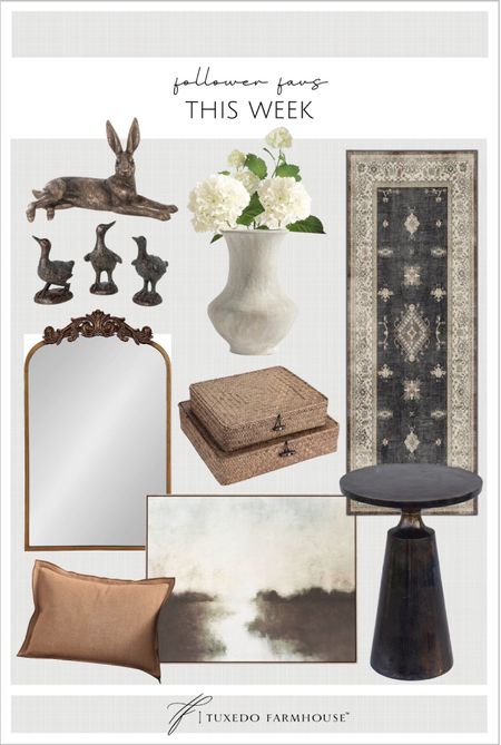 Follower home decor favorites this week. 

Runner rugs, wall mirrors, spring decor, bunny decor, art prints, wall art, basket decor, throw pillows, side table, pottery vases, faux flowers  

#LTKSeasonal #LTKFind #LTKhome